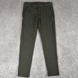 BYLT Everyday Pant 2.0 Men M 30x30 Dark Olive Green Stretch Chino Slim Fit